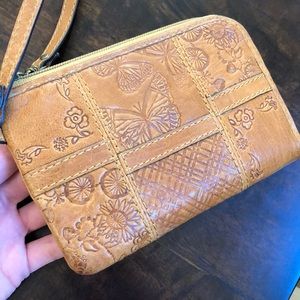 Fossil wallet wristlet leather